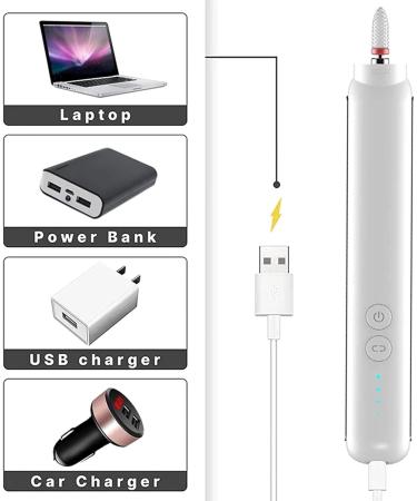 Electric Nail Drill Machine 15000RPM Rechargeable Portable E-File Nail File Kits for Acrylic Gel Natural Nails Manicure Pedicure Polishing Nail Removing Cordless Manicure Pedicure - Buy Online on GoSupps.com