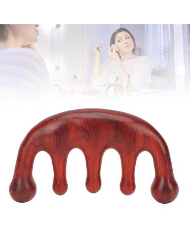 Gientan Scalping Massage Comb - 5 Teeth Sandalwood Gua Sha for Portable Meridian Massage - Buy Online on GoSupps.com