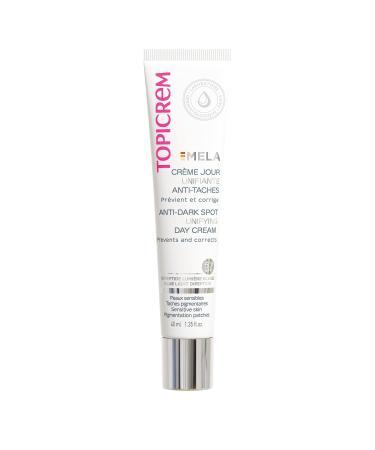 Topicrem - Mela, Unifying Anti-Dark Spot Day Cream - Moisturizes for 24 hours, Evens out the complexion, Corrects and Prevents the appearance of dark spots - Double UV + Blue Light Protection, SPF50+ - Sensitive Skin - 40 ml