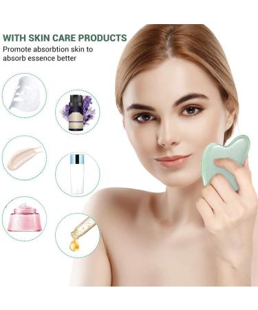 Masajeador Facial de Jade Gua Sha | Herramientas de Masaje para Reducir Arrugas y Reafirmar la Piel - Buy Online on GoSupps.com