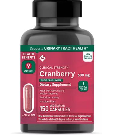 Member Clinical Strength Cranberry Supplement 500mg 150 Count