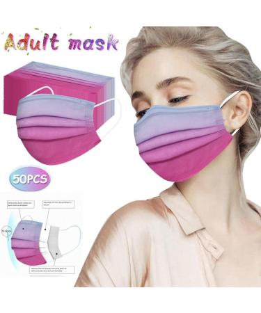 DeaamyGly 50-Pack 3-Layer Non-Woven Fabric Masks - Colorful Breathable Mouth-Nose Protection & Multifunctional Neck Gaiter for Adults - Buy Online on GoSupps.com