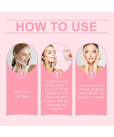 Hair Identifier Spray for Face Shaving & Dermaplaning - Facial Hair Removal Spray (1 Spray - Buy Online on GoSupps.com