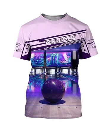 Personalized American Bowling Shirt Custom Name Bowling Shirts Bowling Bowler Gift 3D All Over Printed Shirt for Men, Women Design 12