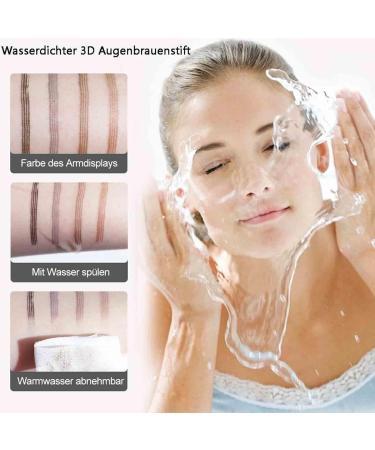 Microblading Eyebrow Pen Natural Makeup Eyebrow Brush 4 Tip Eyebrow Pencil 3D Waterproof and Sweat-proof Eyebrow Pencil Contouring Pen Long-Lasting Magic Eyebrow Pencil (4 Colors) - Buy Online on GoSupps.com