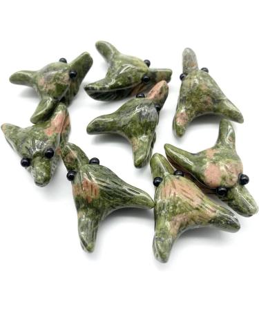 Home Decor Natural Wolf Head Shaped Carved Crystal Specimen for DIY Home Decoration Natural Crystals Gifts Natural Crystal Raw Stones and Minerals (Size : 2pcs) - Buy Online on GoSupps.com
