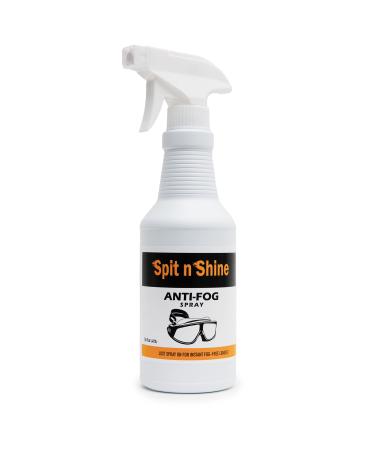 Spit n Shine Anti Fog Spray 16 oz. Prevents Fogging of Goggles, Masks, Sunglasses, Eyeglasses, Hockey Shields, Binoculars & Scopes