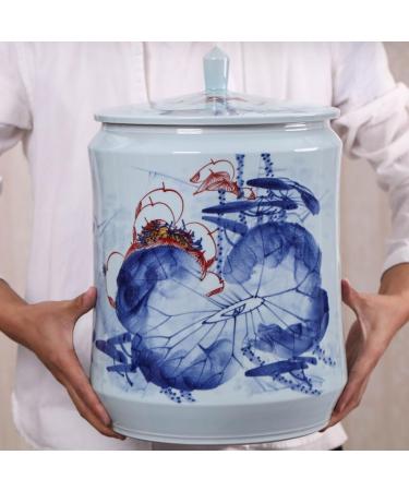 EQUALIZE Tea Can Ceramic Tea Cans Large Hand-painted Tea Cans Storage Tea Cans Household Sealed Tea Cake Cans Storage Jar (Size : L) - Buy Online on GoSupps.com