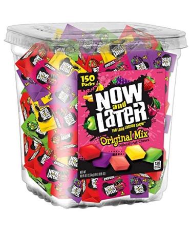 Now and Later Original Taffy Chews Candy, Assorted, 150Count Chews, 90 Ounce Jar, Cherry Assorted 5.6 Pound (Pack of 1)