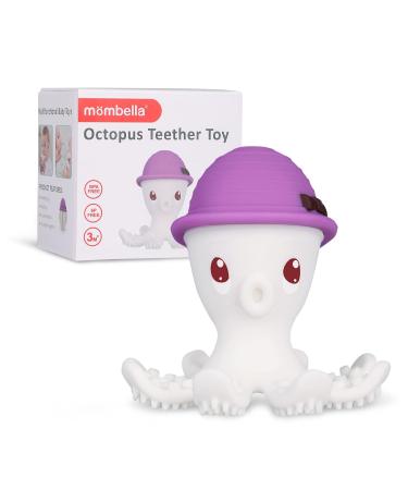 Shop Mombella Octopus Baby Bite Toy - Soft Silicone Teether for 6-18 Months Perfect Gift for Soothing Gums Purple Violet - Buy Online on GoSupps.com