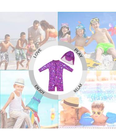 UPF 50+ Sun Protection Baby Swimwear | Purple Toddler One Piece Swimsuit 18-24 Months - Buy Online on GoSupps.com