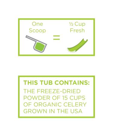 KOYAH Organic USA Grown Celery Powder - 30 Servings, Freeze-dried Whole-Stalk Powder - Buy Online on GoSupps.com