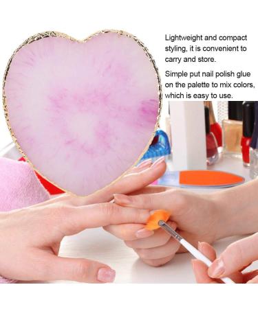 Nail Art Plate - Delicate Resin Heart Styling Tray in Purple | Long-lasting & Durable Nail Color Tool for Creative Designs - Buy Online on GoSupps.com