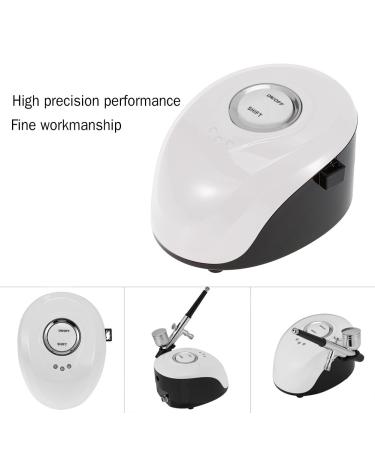 3-Level Pressure Adjustable Airbrush Makeup System Kit for Face & Nail Art - White - Buy Online on GoSupps.com