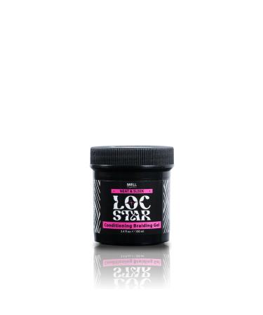 | Loc Star | Braiding Gel 3.4oz | Shining Hair Styling Gel for Braids Locks Twists 3.4 Fl Oz (Pack of 1)
