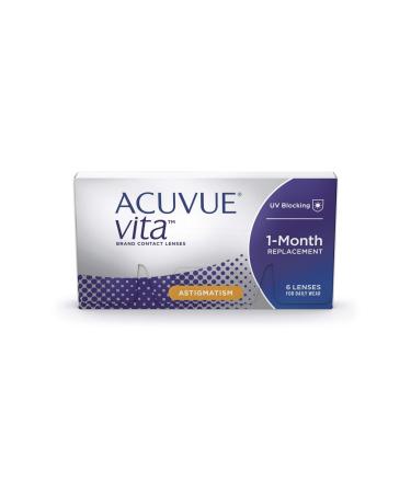 Acuvue contact lenses Vita for astigmatism monthly lenses soft 6 pieces / BC 8.6 mm / dia 14.5 / Cyl -1.75 / axis 80 / -1.75 diopttries -1.75 Diopttria 8.6 millimeters 14.5 millimeters -1.75 80 6 - Buy Online on GoSupps.com