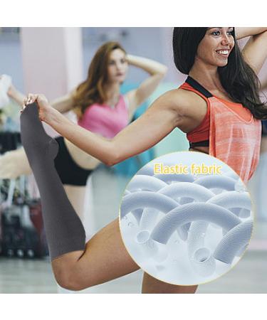 Rixotix Knee Socks for Men & Women - Compression Support Stockings Cotton Breathable Long Socks in Gray (Size 34-39) - Comfortable & Stylish - Buy Online on GoSupps.com