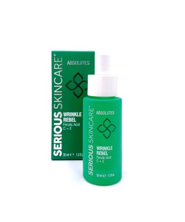 Serious Skincare Absolutes Wrinkle Rebel Anti-Aging Facial Serum - Vitamin C & E Bakuchiol Extract - Collagen & Elastin Booster - 1 oz (1 Pack) | International Shipping - Buy Online on GoSupps.com