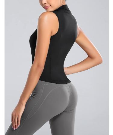 Flygo Women's Sleeveless Yoga Active Jacket Vest - Black Small - Buy Online on GoSupps.com