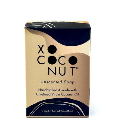 Oil Soap Handcrafted With Organic Oil Natural Face Body Hands Vegan Unscented - 2 Bars