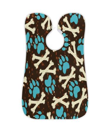 Bone Paw Print Beard Bib - Non-Stick Waterproof Grooming Cape for Men | Hair Catcher & Trimming Apron with Suction Cups | Perfect Gifts for Men - Buy Online on GoSupps.com