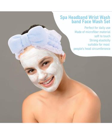 Sibba Spa Makeup Headband - Fluffy Towel Wrap for Skincare and Face Washing - Blue Head Band for Women's Beauty Routine - Buy Online on GoSupps.com