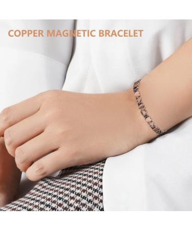 HyyMe Magnetic Bracelet for Women Copper Magnetic Bracelet for Lymphatic Drainage Heart Shape Design Adjustable Jewelry Gifts for Women. (Copper1) - Buy Online on GoSupps.com