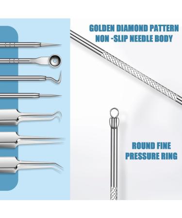 8 Piece Professional Blackhead Extractor Tool Kit with Stainless Steel Blackhead Remover for Blackhead Remover for Blackhead Removal and Pimples - Buy Online on GoSupps.com