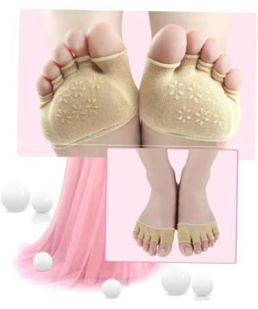 FOMIYES 3 Pairs Toe Cover Liners Socks - High Heels Massage Metatarsal Sleeve Pads & Ball of Foot Cushions for Women - Breathable Cotton Finger Protectors - Buy Online on GoSupps.com