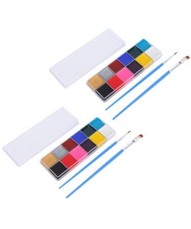 Buy 2 Sets of 12-Color Body Paint Oily Face Paint for Halloween Drama & Parties International Shipping Available! - Buy Online on GoSupps.com