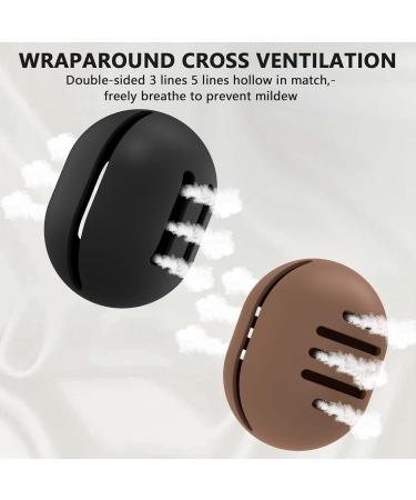 Fauxomor Makeup Sponge Storage - 2-Pack Breathable Silicone Beauty Blender Travel Bag for All Sizes - Sustainable Portable Cosmetic Tool Black & Coffee - Buy Online on GoSupps.com