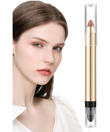 Eye Shadow Stick | 2 in 1 Glitter Shimmer Eye Shadow with Sponge Makeup Head Eye Shadow Stick Makeup Tool Glitter Cream Eye Shadow Pencil for Home Travel 03 - Buy Online on GoSupps.com