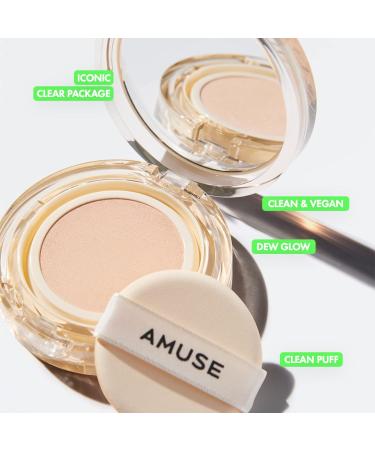 AMUSE Dew Jelly Vegan Cushion Foundation for Dry and Sensitive Skin - Glow Dewy Finish - Eco-Friendly Clean Beauty - 01 SOONSOO - Buy Online on GoSupps.com