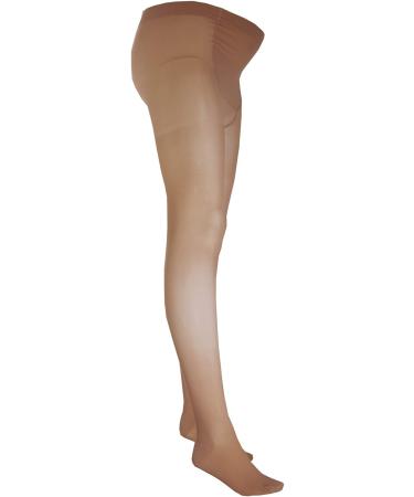 Truform Sheer Maternity Pantyhose 15-20 mmHg Compression with Tummy Support, 20 Denier - Petite Beige - Buy Online on GoSupps.com