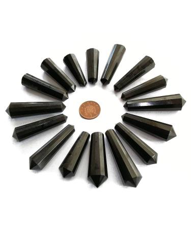 1 x 12 Cut DT Crystal Vogel Wand Point 40-60mm (Black Tourmaline)