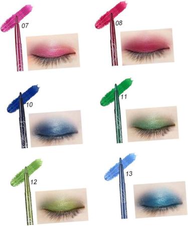 SKISUNO Waterproof Eye Shadow Pen 12 Pcs Eye Liner Pencils Women Cosmetic Pen Eye Shadow Pencil Lipstick Pen Automatic Miss - Buy Online on GoSupps.com