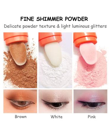 3PCS Highlighter Powder Stick Set for Face & Body Glitter Shimmer - Brightens & Contours, Smooth Sparkle Patting Powder - Buy Online on GoSupps.com