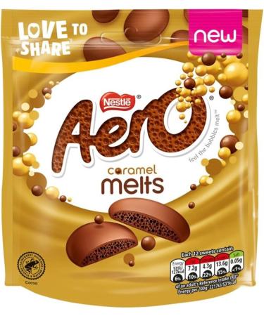Aero Melts Milk Chocolate Aero Melts Caramel Milk Chocolate Aero Melts Orange Chocolate Sharing Bags - Buy Online on GoSupps.com