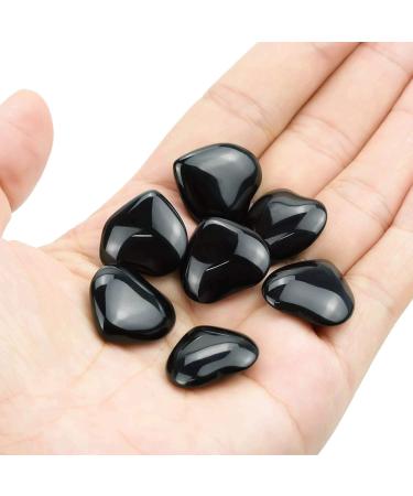 Marrywindix 15-Pack 0.8 Black Obsidian Heart Worry Stone Set - Healing Crystal for Chakra Balancing & Reiki - Buy Online on GoSupps.com