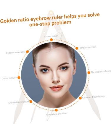 DRESSOOS Eyebrow Tools 1pc Second Generation Scale Stainless Steel Ruler Eyebrow Positioning Tool Bagged Scissors 25x5x0.6cm Silver - Buy Online on GoSupps.com