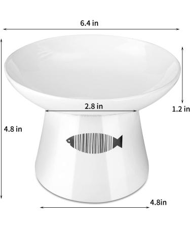 Yangbaga Cat Raised Food/Water Bowl for Elder Big Cats  Non-Skid 4.8x6.4in Premium Ceramic Cat Bowls with Stand  Sturdy and Anti-Fall White - Buy Online on GoSupps.com