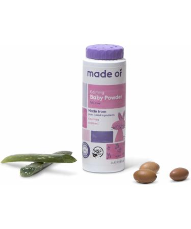 Organic Corn Starch Baby Powder for Sensitive Skin - NSF Organic Certified - Made in USA - Fragrance-Free - 3.4oz (Pack of 2) - Buy Online on GoSupps.com