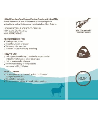 (Pack of 2) Hi Well Premium New Zealand Protein Powder with Goat Milk 420g - Buy Online on GoSupps.com