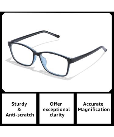 Natural Crystal Stone Reading Glasses with Blue Light Blocking & UV Protection | IF5189 Blue 1.5x - Buy Online on GoSupps.com