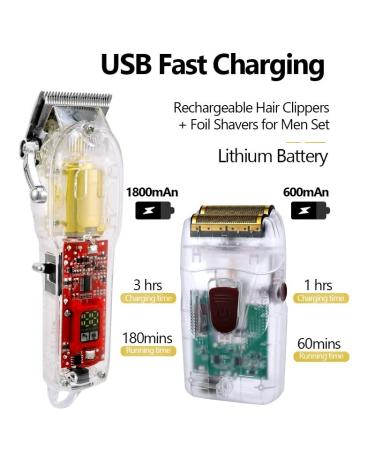 Best Hair Clippers for Men - Rechargeable Electric Beard Trimmer & High Carbon Steel Blade - Fast Charging Barber Set for Home Use - Buy Online on GoSupps.com