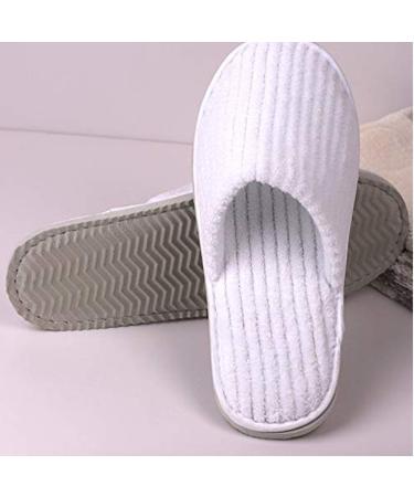5 pairs of guest hand shoes set disposable universal size slippers high quality anti -slip hotels lip coral fleece hotel bath lip for party guest slipper (g: 5 pairs white) 40/41 EU G 5 pairs white