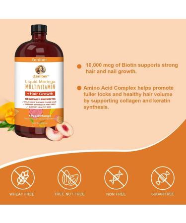 Zeniber MaayRuth Multivitamins Hair Growth&Liquid Multivitamins for Women Biotin 10000mcg Liquid Multivitamin Hair Growth Supplement 15.22 OZ - Buy Online on GoSupps.com