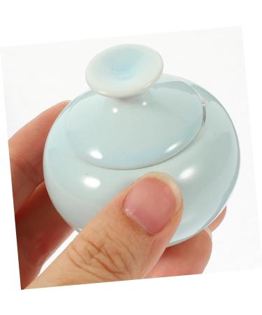 Healeved makeup jar lip balm holder ceramics skincare cosmetic sample containers 4.7x4.7cm Sky-blue - Buy Online on GoSupps.com