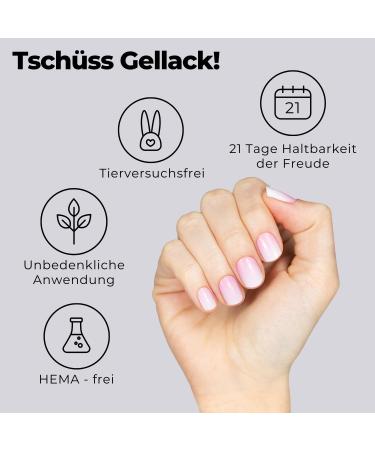 Original Miss Sophie UV Starter Set - Self-Adhesive Nail Foils & Stickers in Rose & Nude Baby Boomer | No Splinters Long-Lasting Quick Application - Buy Online on GoSupps.com