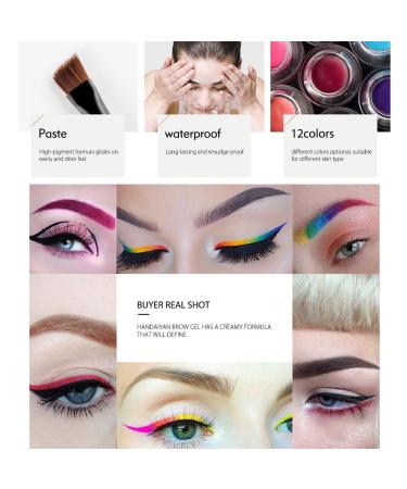 12-Color Waterproof Eyebrow & Eyeliner Cream for Versatile Makeup Looks - 8 Color Options - Buy Online on GoSupps.com